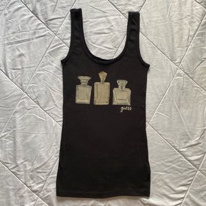 guess perfume tank top - rhinestones
